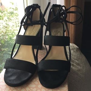 Jessica Simpson Ankle Lace Block Heels